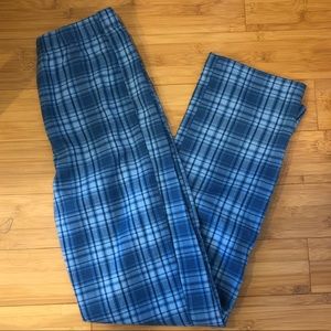 brandy melville blue plaid tilden pants